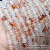 Pulsera de Ágata Roja Natural con Cuentas Sueltas, Cuentas Redondas, Accesorios para Joyería DIY, Venta al por Mayor en Stock, Pulsera de Cuentas Sueltas para Mujer