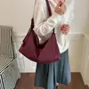 Bolso tote retro de ante, gran capacidad, estilo mujer, nuevo y moderno 2026, bolso de hombro casual de otoño para el día a día