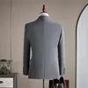 Traje de Negocios Cruzado para Boda de Novio Traje de Hombre Elegante Versátil Moda Delgado Profesional Ropa Formal Traje Elegante