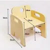 Mesa Quadrada Pequena de Madeira Maciça para Jardim de Infância, Conjunto de Mesa e Cadeiras Infantis, Mesa Quadrada Pequena para Bebê, Mesa para Estudo em Casa de Bebê, Cama de Sesta