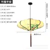 Lustre Pendente Disco Voador Tecido Lanterna Decorativa Lanterna Sala de Estar Sala de Jantar Estilo Chinês Móveis de Restaurante Pintados à Mão Chinês E27