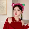 Diadema de Cabeza de Oso Fresa de Dibujos Animados para Mujer Nuevo Estilo 2025 Especial para Lavado de Cara y Maquillaje Banda para el Cabello de Peluche Lindo Paquete de Banda para el Cabello Gorro