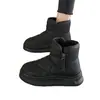 Moda Inverno 2026 Versátil Botas de Neve Quentes com Solado Grosso e Forro de Lã para Mulheres, Sapatos Macios Antiderrapantes para Mães