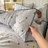 Conjunto de Gaze Dupla Fresco e Simples Quatro Peças Capa de Edredom Floral Lençol de Cama Capa de Edredom para Dormitório de Estudante Estilo Saia de Cama Conjunto de Três Peças Lavável
