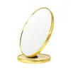 Espejo de Maquillaje de Escritorio con Marco Dorado, Espejo Plegable de una Cara, Espejo de Belleza de Alta Definición para Estudiantes, Espejo de Escritorio