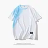 Nueva Camiseta de Algodón de Manga Corta para Hombre Verano Moda Suelta Ropa Marca de Moda Estilo Hong Kong Estudiante Manga de Cinco Puntos Cuello Redondo Camiseta Corta Hombre 2023