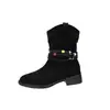 Botas cortas de mujer estilo Martin, forradas de polar, cálidas, nuevo estilo otoño/invierno 2026, talla pequeña, con diseño texturizado de tacón apilado, botas de algodón de caña media con suela gruesa