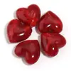 Cuentas acrílicas en forma de corazón con agujeros horizontales, cuentas sueltas de imitación de jade de dos tonos en forma de corazón, materiales para pulseras hechas a mano DIY, accesorios para ensartar, joyería