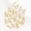 Joias Populares da Amazon com Zircônia Pingente com Letra do Alfabeto Inglês Acessórios DIY Colar Joias Artesanais Atacado