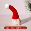 Gorro de Navidad Lindo Mini Rojo Tejido Pequeño Gorro Pinza para el Cabello Accesorio para el Cabello Gorro para Botella de Vino Decoración de Disfraz Navideño