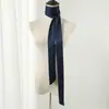 Estilo Igual al de Celebridad de Internet Bufanda de Seda para Corbata Color Sólido Bufanda Estampada Larga Delgada Estilo Coreano Bufanda de Corbata Cinta Bufanda Mujer