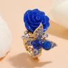 Anillo de Flor de Rosa de Alta Calidad, Anillo de Mariposa Estilo Étnico, Aleación Bohemia Vintage Joyería Europea y Americana Aliexpress