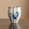 Panda pequeño pintado a mano cuerda Copa Maestra de la Luna Taza Individual Madera de pasto gris juego de té Taza de té cerámica taza de té kung fu té taza de té