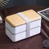 Lonchera Blanca, Lonchera Térmica, Estudiante Doméstico Microondas Cuchara, Tazón para Sopa, Recipiente para Conservar Frescura, Juego de Grado Alimenticio