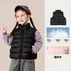 Ropa para Niños Amila 2026 Invierno Nuevo Chaleco Blanco de Plumas de Pato para Niñas Chaleco Fuerte Impermeable Cálido para Niños