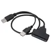 Línea de Unidad Fácil SATA a Doble USB 2.0 Línea de Disco Duro SATA de 2.5" USBTOSATA a Fuente de Alimentación Doble USB