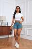 2025 Amazon novo cross-border Europa e Estados Unidos elástico moda lavado costura quadril Denim shorts feminino em estoque fabricantes