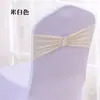 Respaldo elástico para silla de hotel, correa con lazo floral, respaldo para silla de banquete, funda para silla de boda, decoración de respaldo de silla al por mayor