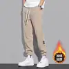 Pantalones deportivos de pana para hombre, estilo urbano de moda, corte holgado, pierna cónica, diseño deportivo, colección de invierno 2026, forro polar, pantalones largos casuales