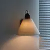 Luminária de parede de linho retrô de meados da antiguidade transfronteiriça para quarto, cabeceira, estudo, corredor, varanda, luminária de ambiente, madeira maciça, corredor japonês