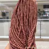 Ciprés Rojo Perlas Redondas Cadena Larga Múltiples Círculos Accesorios para Juguetes Joyería Mismo Estilo Xiaohongshu