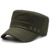 Sombrero Sombrero de copa plana de ala corta para hombre Gorra para ancianos Gorra para mediana edad Bordado Cinco estrellas Parasol Gorra protectora solar Gorra para exteriores Moderna