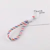 Estilo Ins Rayado Bloque de Color Correa Corta para Teléfono DIY Hecha a Mano Correa de Muñeca Antiperdida para Taza de Agua Material Accesorios Pequeños