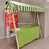 Estante de Exhibición para Puesto de Mercado al Aire Libre Caja Soporte de Venta Plegable de Madera Promocional Puesto Móvil para Mercado Nocturno Carrito Móvil