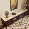 Tapete Simples Retrô para Mesa de Gabinete de TV, Tapete à Prova de Óleo e Impermeável para Gabinete de Sapatos de Entrada, Toalha de Mesa Longa Anti-Sujeira, Tapete de Proteção para Bancada