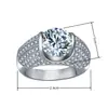 Kaiwei Moda Grupo Completo de Diamantes Anel de Diamante Oito Corações Oito Flechas 5 quilates Banhado a Ouro Platina PT950 Anel de Diamante Mosan