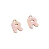 26 Colgantes Asimétricos de Aleación con Goteo de Aceite Letra Inglesa P Colgantes para Pulsera Hecha a Mano DIY Cadena de Teléfono Móvil Accesorios de Joyería