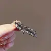 Pinza para el Cabello de Hoja con Pedrería de Cristal Estilo Coreano Nuevo Diseño de Nicho Pinza Elegante para el Lado Pinza para Mechones Rebeldes