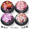 Kit popular Amazon 3mm lantejoulas super brilho esmalte para unhas acessórios de epóxi maquiagem corporal joias de cores mistas atacado