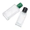 Em Estoque Atacado High-End Minimalista 30ml 50ml 100ml Frascos de Perfume Quadrados Planos com Tampas de Resina e Frascos de Vidro com Borrifador de Névoa Fina