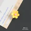 Piezas de accesorio DIY de resina de girasol y abeja de dibujos animados para pasadores de pelo, dijes para zapatos, llaveros y pegatinas para botellas de agua