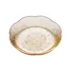 Plástico Dourado Nordic Light Luxury Aro Dourado Prato Leve Luxo Doméstico Prato de Frutas Prato de Sobremesa Lanche Mesa de Centro da Sala de Estar Prato de Exibição de Alto Valor