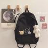 Mochila Escolar para Meninas, Bolsa de Lona Estilo Ins College, Mochila Versão Coreana Ulzzang Soft Girl, Grande Capacidade