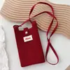 Bolsa Pequeña de Punto Color Sólido Estilo Ins Nicho 2026 Nueva Versión Coreana Bolso Cruzado Simple Mini para Viajes Diarios Teléfono y Billetera