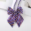 Camisa de Mujer con Cuello de Vestir con Cordones Gratis Mariposa Banco de la Bahía Vestido para Personal de Hotel Ropa de Trabajo Corbata Corbata de Moño Mujer