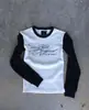 Camiseta de Manga Larga Transfronteriza Europea y Americana en Stock con Bloques de Color, Estilo Moderno y Único, Estampado Y2K, Top de Moda Ins de Calle Gótico