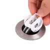 Tapón de desagüe de fregadero, colador de fregadero, lavabo, recipiente para agua, desagüe de tapa abatible, filtro, cabello y residuos, higiene