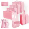 Bolsa de almacenamiento de viaje, juego de seis piezas, juego de siete piezas, juego de ocho piezas, bolsa de lavado plegable, bolsa de almacenamiento de ropa, paquete de bolsa de viaje