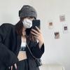Gorro de pelo para mujer, verano, estilo coreano, retro, desgastado, punta fina, estilo frío, versátil, moderno, gorro de punto, primavera y otoño