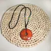 Pulseira Vermelha do Período dos Reinos Combatentes com Pingente de Ágata e Jade, Pingente de Paz Unissex, Placa Sem Preocupações, Colar de Contas Dzi, Pingente de Corrente para Suéter de Jade