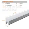 Luces de línea LED coloridas, tubo de barandilla para exteriores, impermeable, de aluminio, digital, para puerta, marquesina monocromática, tubo de neón