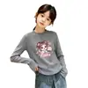 Camiseta Térmica de Forro Polar para Niñas Otoño Invierno Manga Larga Cuello Redondo Ropa Interior Casual Súper Bonita Tendencia para Niñas
