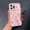 Estilo Ins Japonês e Coreano Rosa Floral Capa de Celular Atacado para iPhone 16, Capa Macia Protetora de Alta Estética para Apple 17 Pro