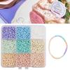 Bolsa de material de cuentas de arroz de vidrio de 9 compartimentos transfronteriza, serie de colores con agujeros, cuentas sueltas, pulsera DIY, juego de cuentas, caja