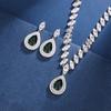 Ebay europeu e americano moda popular elegante linda noiva terno de zircão acessórios de casamento jóias de casamento TikTok mesmo estilo