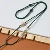 Cordón de Collar de Jade Aventurina Hecho a Mano de Gama Alta con Hebilla de Seguridad, Cordón Trenzado para Colgantes de Jade, Oro, Jade Hetian y Correa para el Cuello de Ámbar